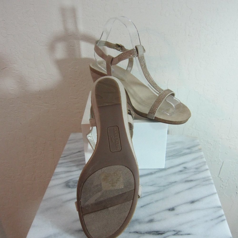 Anne Klein iFlex Strappy Sandals, Beige, Sz 8.5 M - Picture 7 of 7